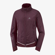 Salomon LIGHTNING LIGHTSHELL JAKKE Wine/ Lady størrelse L