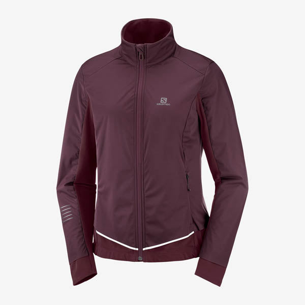 Salomon LIGHTNING LIGHTSHELL JAKKE Wine/ Lady størrelse L